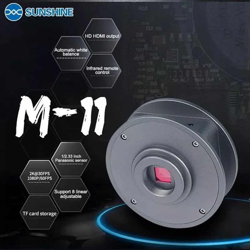 SUNSHINE M 11 4800W HDMI тринокулярный микроскоп HD камера для телефона процессор печатная