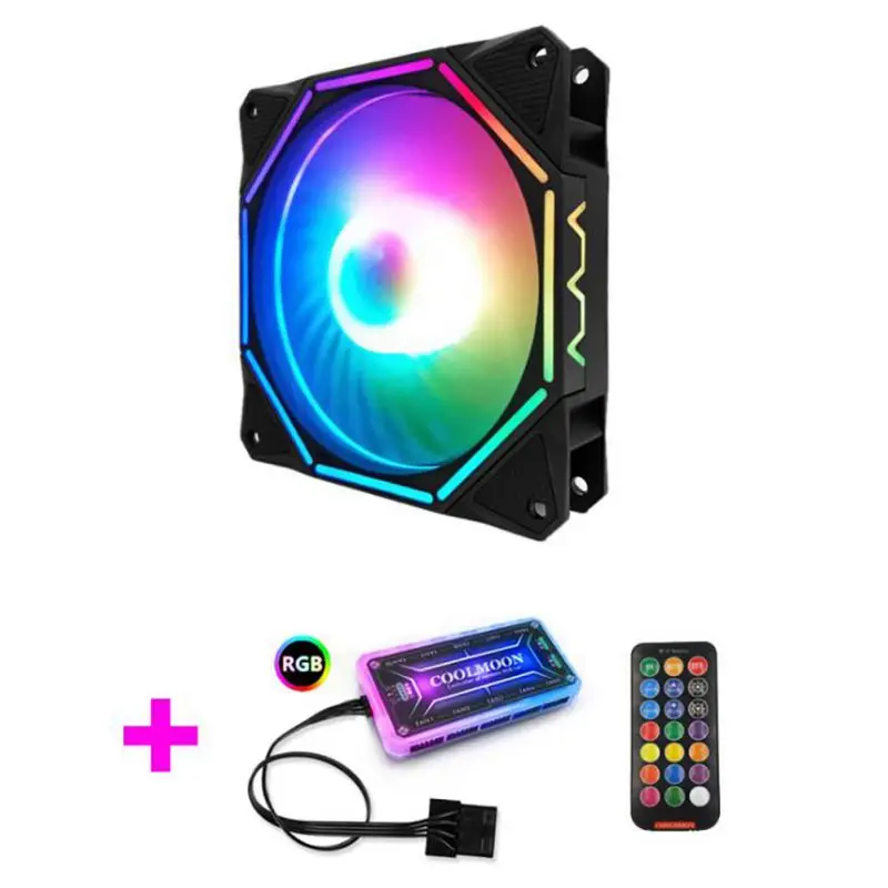 2019 новейший RGB компьютерный шасси вентилятора внутри и снаружи освещения