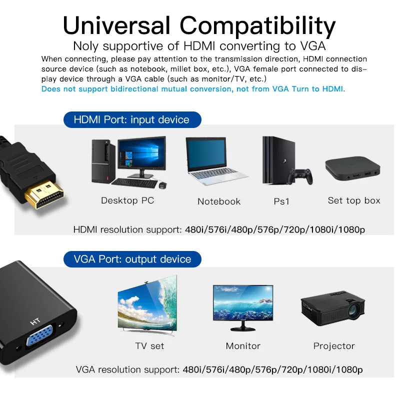 адаптер ankndo vga 1080p hdcp hdmi совместимость