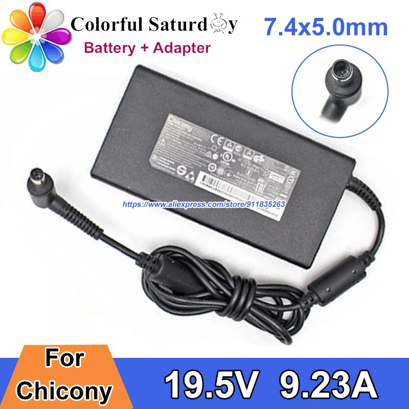 Small Chicony A17-180P4A Power Adapter 19.5V 9.23A 180W A180A049P Laptop Charger AC Adapter 7.4x5.0mm