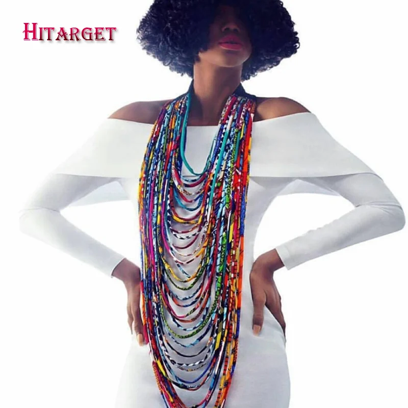 2020 чокер с африканским восковым принтом ожерелья для женщин ювелирные изделия