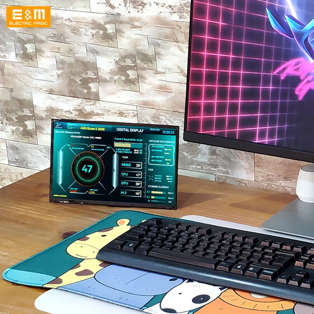 7 дюймовый емкостный сенсорный экран 1024*600 IPS модуль для ПК Aida64 чехол процессор GPU