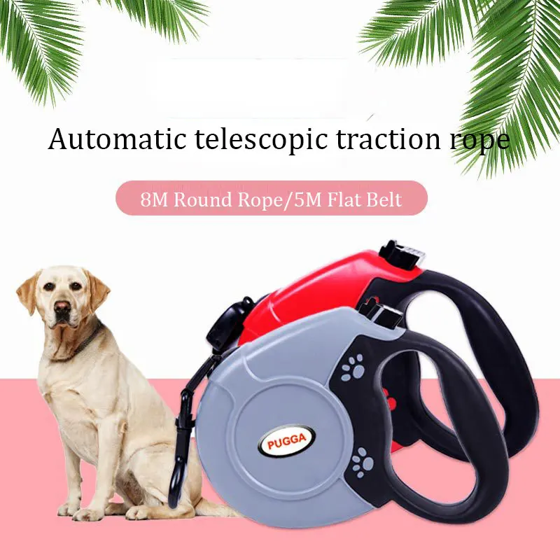 

Dogs Pet Products Durable Walking Running Extending Dog Lead Leash Dog Leash Automatic Telescopic Traction Rope For Small Medium