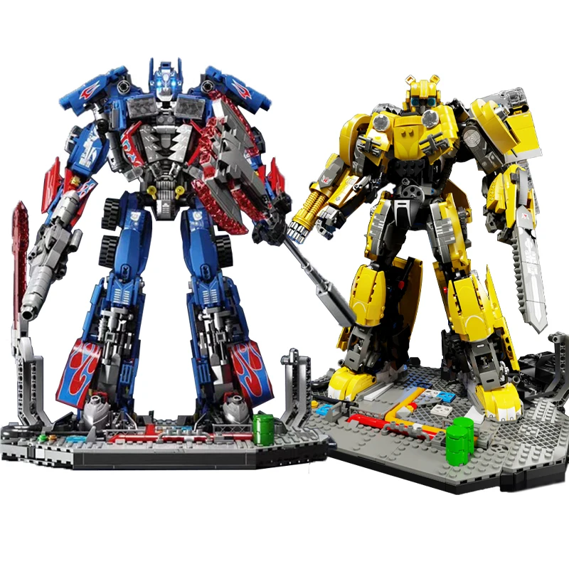 

В наличии, креативная модель Optimus Prime, Трансформер бамблэйд, кирпичи MOC, суперробот, строительные блоки, игрушки для детей, подарки