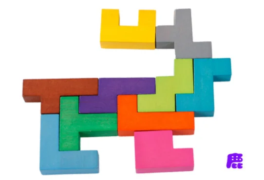 

Wooden puzzling toys with twelve variations