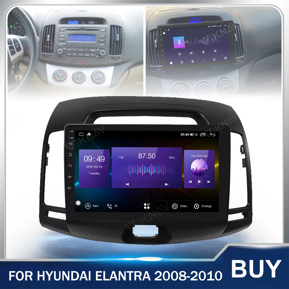 

10 inch Car Radio GPS Navigation 2din Android touch screen For Hyundai Elantra 2008-2010 Auto stereo Head Unit 128G