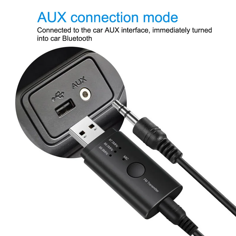 Fm передатчик JaJaBor Bluetooth 5 0 автомобильный комплект громкой связи вызов автомобиля