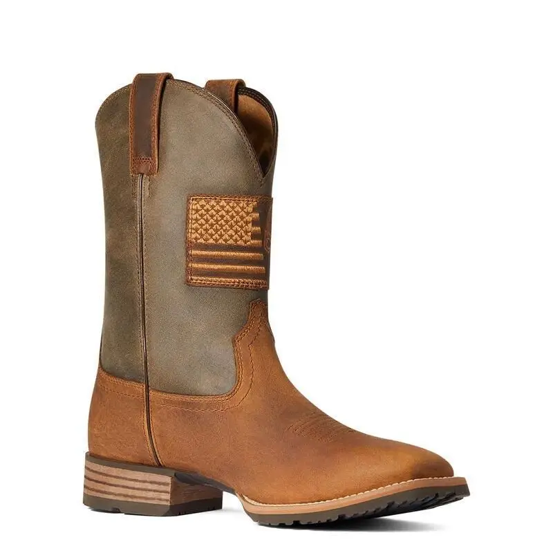 

Men PU Leather New Handmade Retro Knight Boots Embroidery Round Toe National Fashion Boots Casual Winter Combat Boots ZQ0485