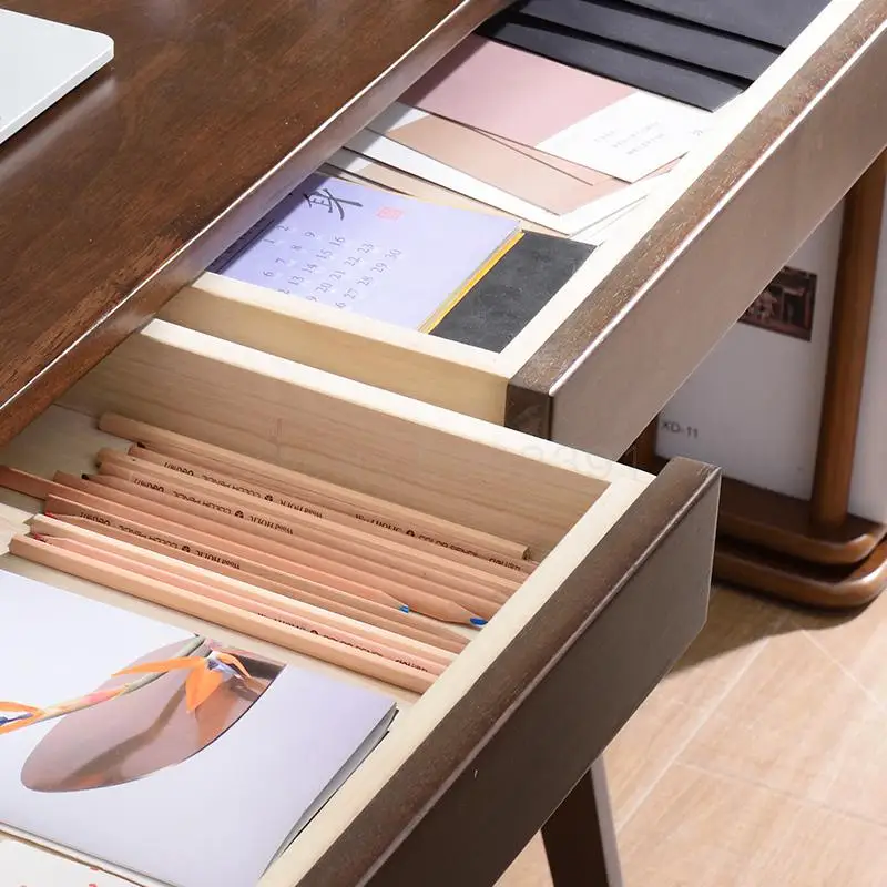 Деревянный стол компьютерный для дома письменный скандинавский простой