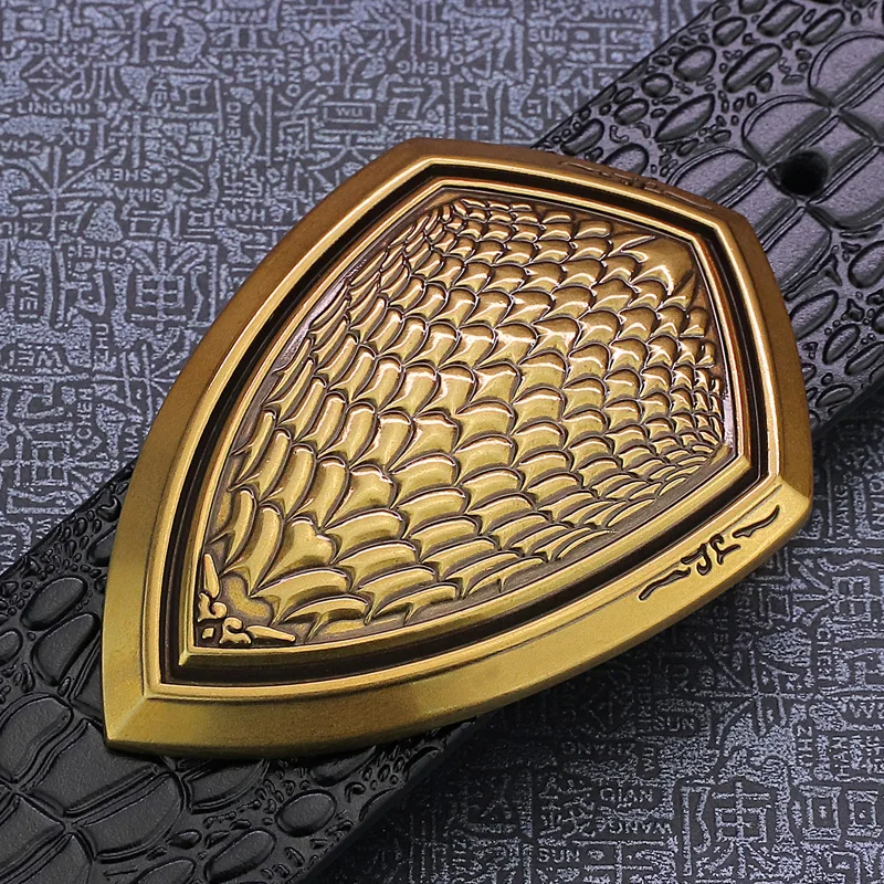 

High Quality Designer Leather Buckle Retro Belt Personality Buckle Fashion Belt Men's Casual Ceinture Homme