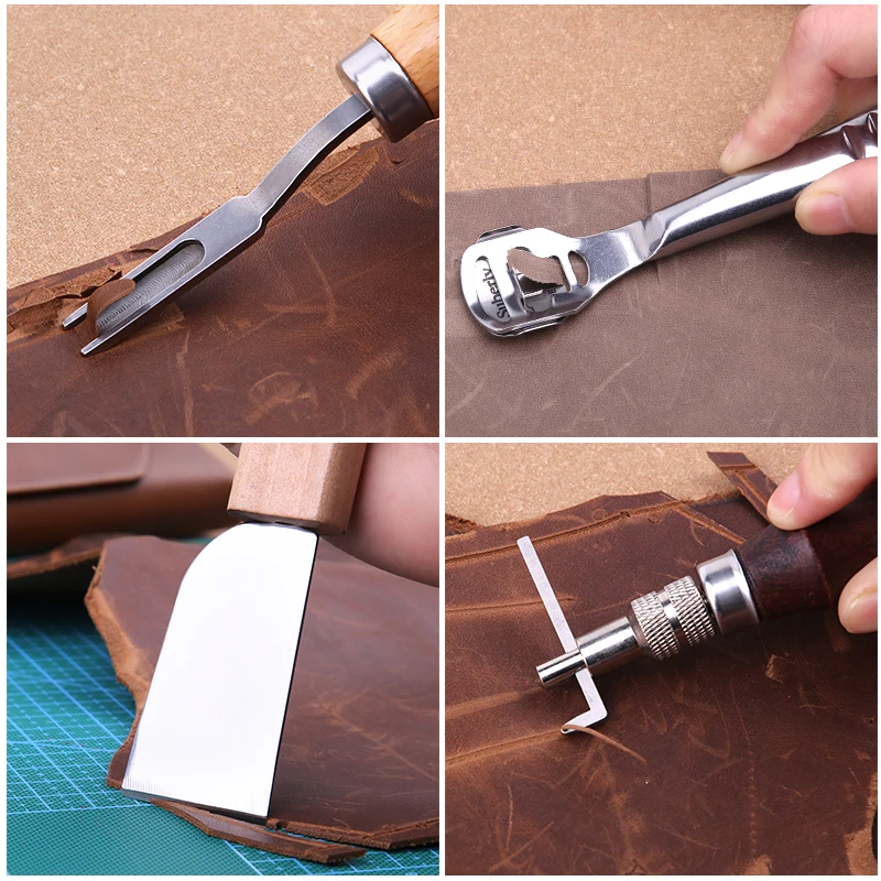 

Professional Leather Craft Tools Kit Home Hand Sewing Stitching Punch Carving Work Saddle Leathercraft Accessories