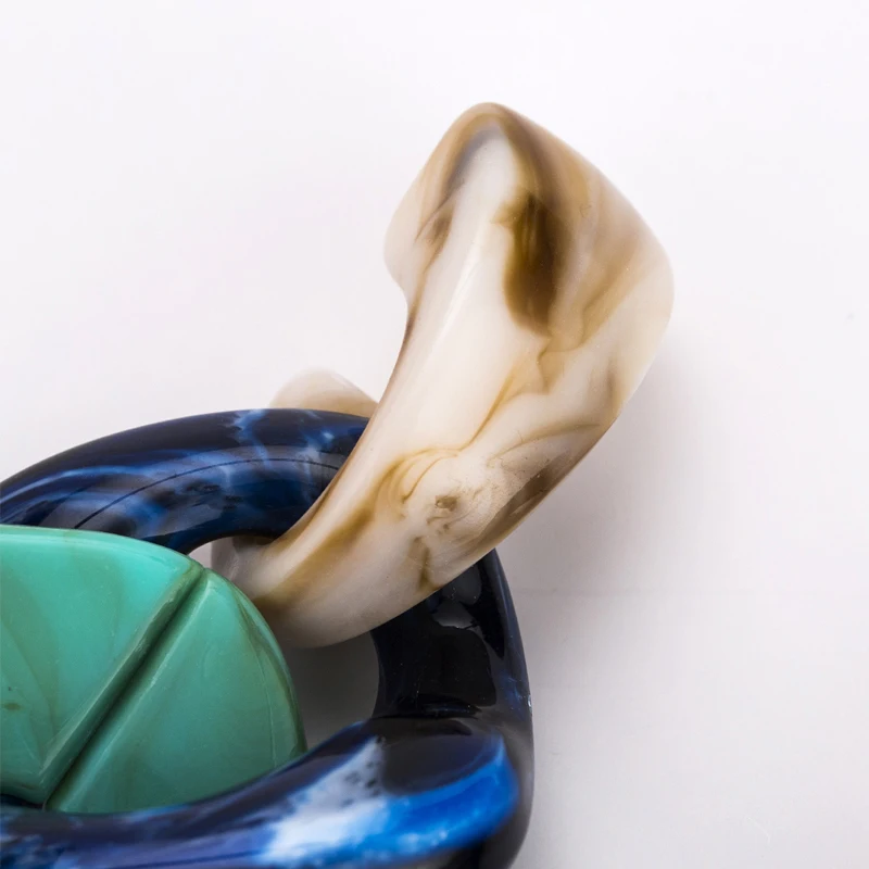 Большие винтажные женские акриловые серьги M &amp G с тремя кругами и зеленой