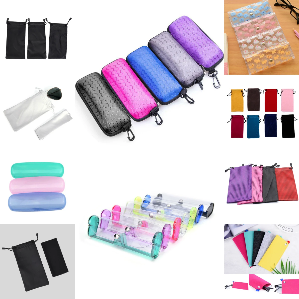 Водонепроницаемый кожаный пластиковый мешочек для солнцезащитных очков Мягкий