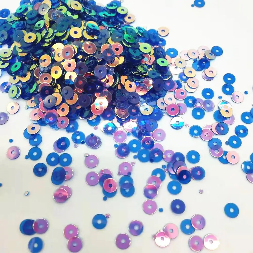 40 г 4 мм темно синие прозрачные блестки плоские круглые Блестки DIY аксессуары|sequin