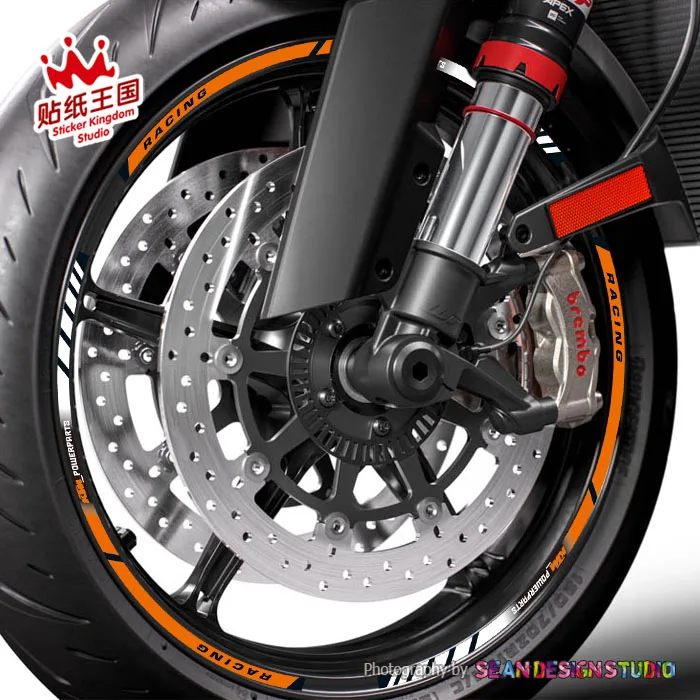 1 комплект для KTM Duke 200 250 390 690 790 890 990 1290 RC8 RC390 колеса мотоцикла Светоотражающие