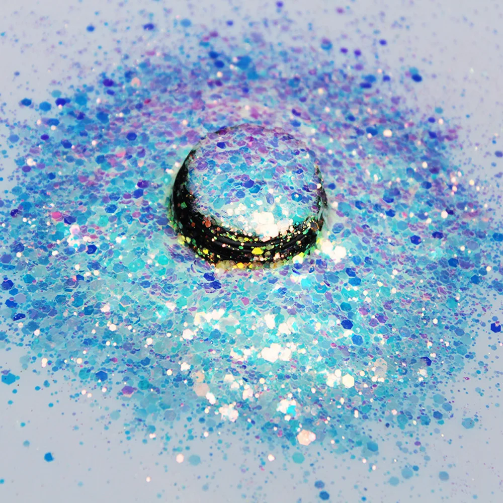 

50g/Pack Nail Art Glitter FLAKES POWDER Sequins Mixed Iridescent Fairy Tears Mermaid Holographic Laser Nail Decor Glitter Tc#049