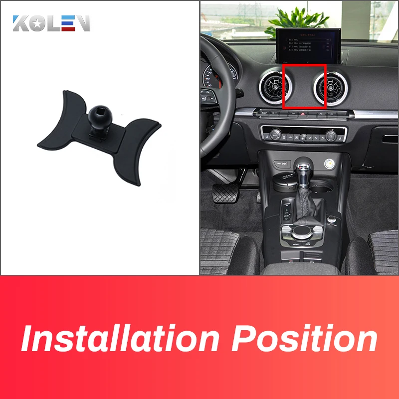car mobile phone holder for audi a3 s3 2014 2015 2016 2017 2020 gps gravity stand special mount navigation bracket accessories free global shipping