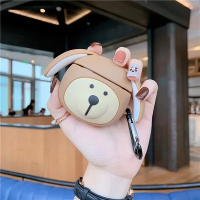 DVS-30 Милый мультфильм 3D авокадо брелок силиконовый чехол для Apple Airpods Мягкий противоударный чехол для New air pod 2 acessorios - Цвет: DVS-30