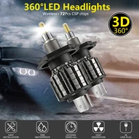 2pcs h1 led h7 led canbus 360%c2%b0 12000lm led car headlight bulb fog lamps for auto 6000k 12v 24v led headlamp