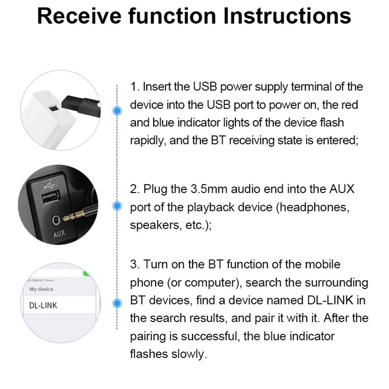 

CMAOS Aux Bluetooth Adapter Dongle Cable For Car 3.5mm Jack Aux Bluetooth 5.0 4.2 4.0 Receiver Speaker Audio Music Transmitter