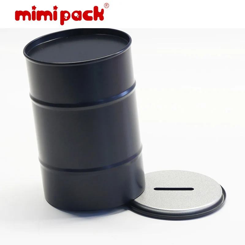 Mimipack круглая металлическая жестяная банка для монет копилка 77x115 мм коробка