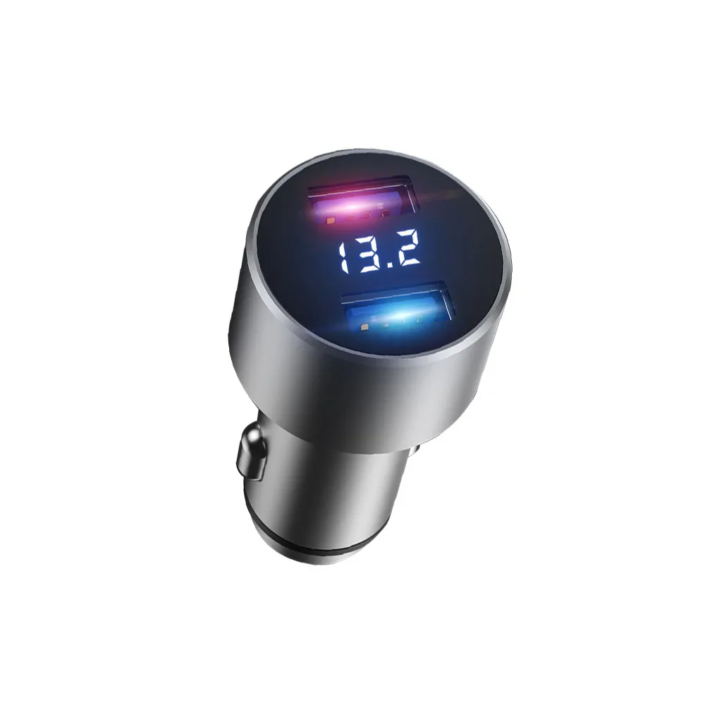 

4.8A Dual USB Car Charger Universal Phone Fast Charging With LED Display Phone Charge for iPhone Samsung Quick Charge Car Charge
