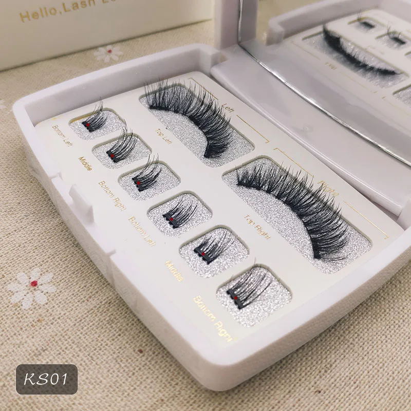1Pair Magnetic False Eyelashes With 3 Magnets & Tweezers Full 3D Natural Soft  Fake Eyes Lashes Set Cosmetic Kit Acrylic Box 24p