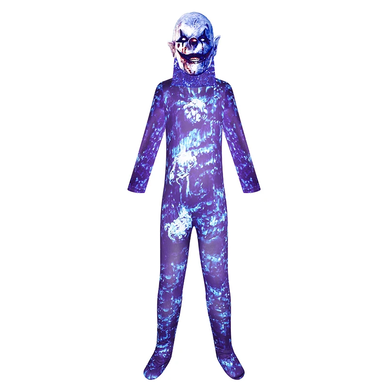 

Costumes for Kids Joker Horror Clown Cos Bodysuit Boys Girls Funny Party Anime Bodysuit Kids Cosplay Clothing with Mask
