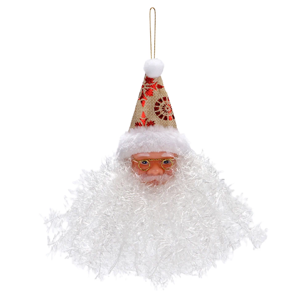 

Christmas Decoration DIY Santa Claus Decoration Hat Beard Snowflake Pendant Christmas Tree Hanging Ornament Xmas Kid Gift