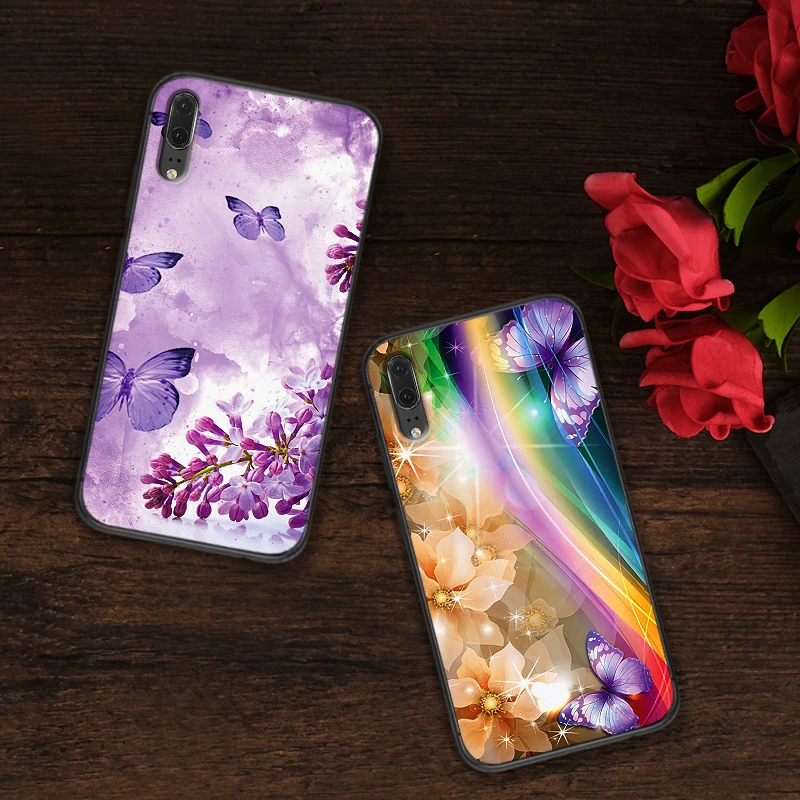 Сексуальные кружева Мандала Цветочные Мягкие силиконовые для huawei P30 Lite Pro P Smart 2016