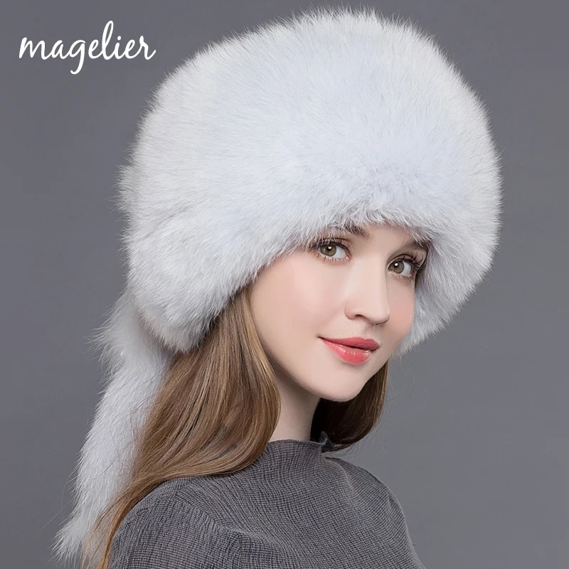 Женские шапки с натуральным мехом зимние теплые меховые для русской зимы