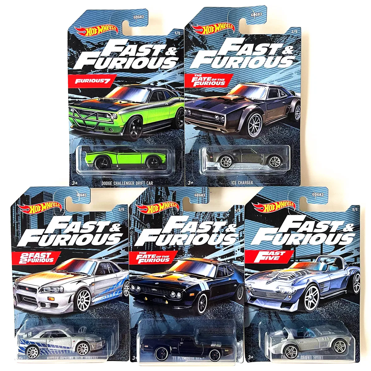 Hot Wheels Форсаж 1/64 литая легкосплавная машина NISSAN SKYLINE GT R BNR34 ICE CHARGER CORVETTE GRAN SPORT Car
