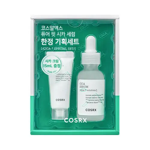 

COSRX Pure Fit Cica Serum Kit (2items) 76% CICA-7 Serum Improves Skin Redness Restore Barrier Moisturizes Protects Facial Skin