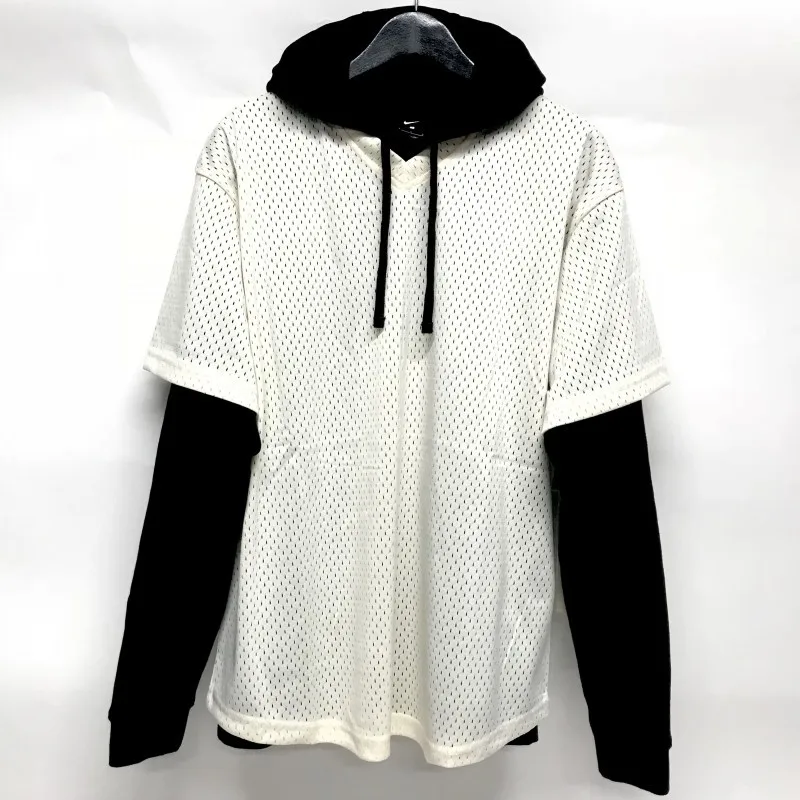 Мужская футболка с V образным вырезом сеточная для фитнеса и бодибилдинга