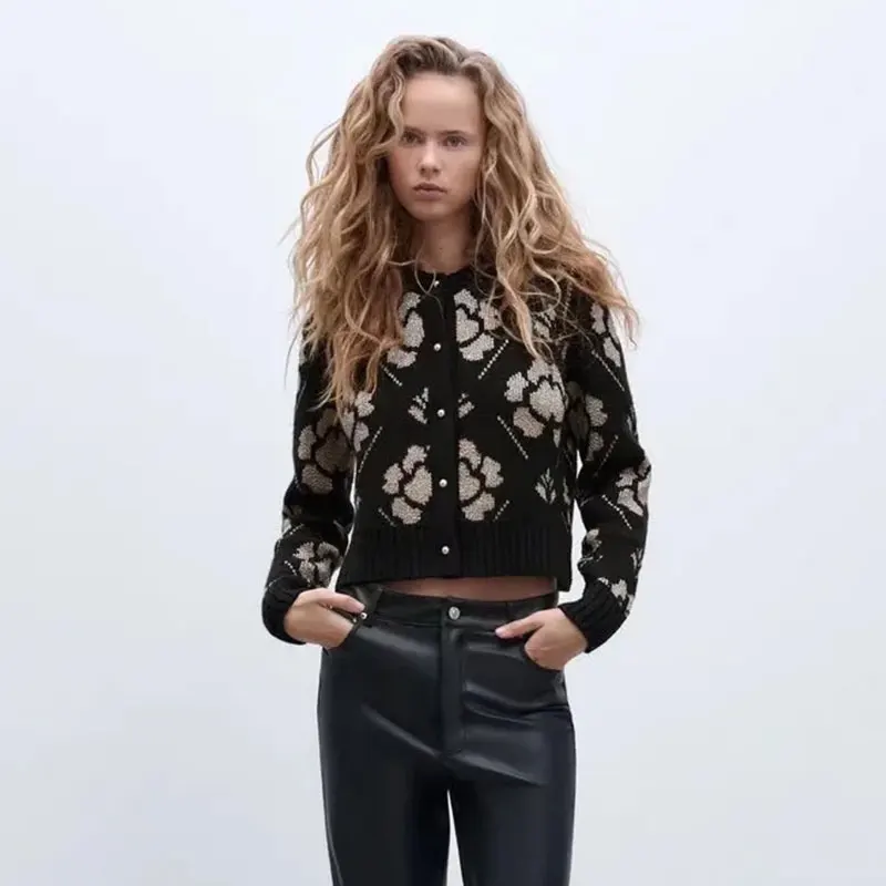 

Nlzgmsj Za Women 2022 Sweater Cardigan Women Loose Knitwear Coat Winter Casual Ladies Long Sleeve O Neck Outerwear 202112