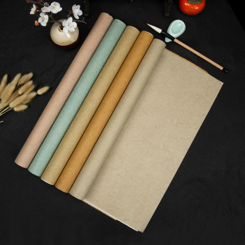 10 Sheets Batik Xuan Paper Thicken Half-Ripe Rice Brush Writing Competition Four &amp Six Feet Crude Fiber | Канцтовары для офиса