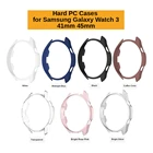 Жесткие поликарбонатные Чехлы для Samsung Galaxy Watch 3, 45 мм, 41 мм, полуобернутый защитный чехол, бампер, корпус, рамка, прозрачный, цветной, матовый