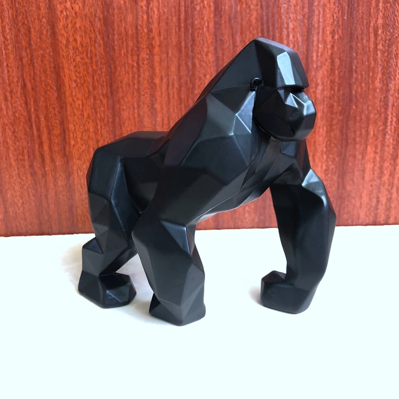 Король Горилла Смола Статуя Модель Современная Геометрическая большая