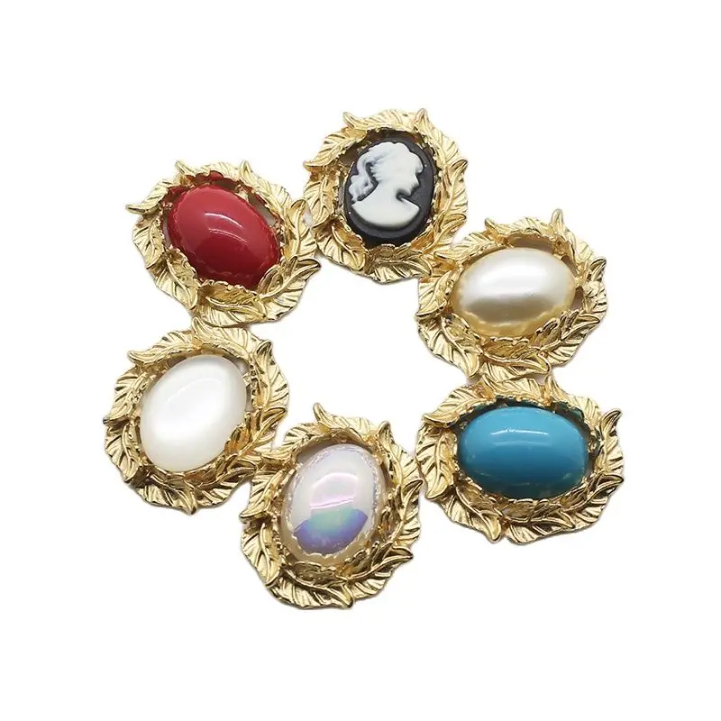 

Metal Buttons 10Pcs / Set Of Pearl-Stitched Sewing Buttons, DIY Gorgeous Crafts Alloy Decorative Accessories