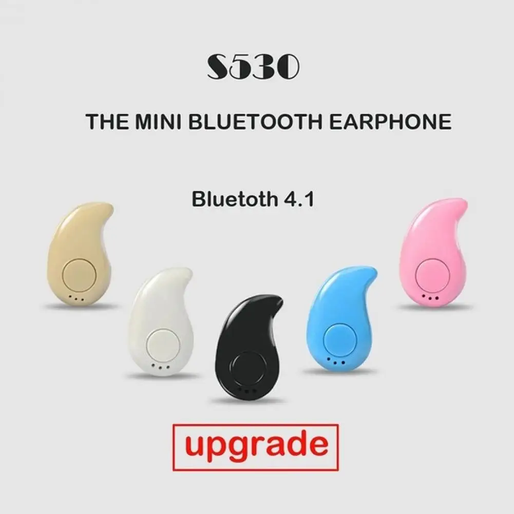Мини-гарнитура S530 Беспроводная Bluetooth V4.1 наушники с шумоподавлением спортивные