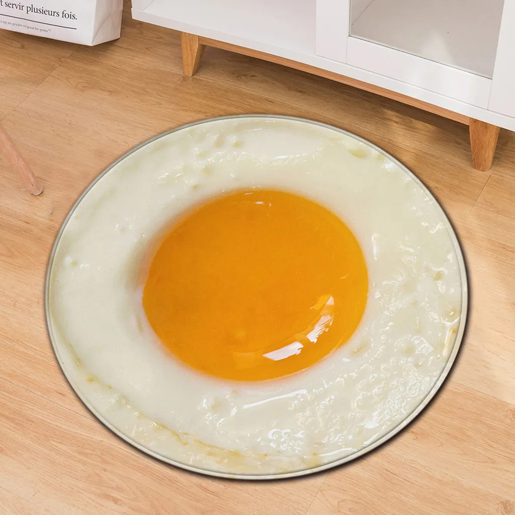 100*100 CM Living room dining Food 3D round carpet coffee table mat computer chair non-slip Bedroom Carpet pet Mats | Дом и сад