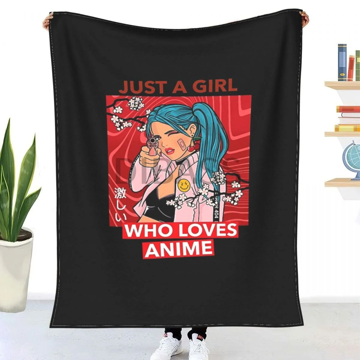

Anime Lover - Just A Girl Who Loves Anime Throw Blanket 3D Printed Flannel Throw Blankets
