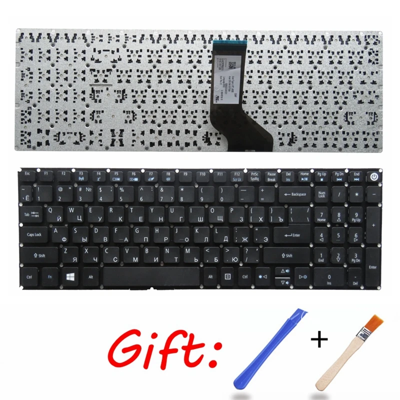 Новая русская клавиатура для ноутбука Acer Aspire F5-573 F5-573G F5-573T F5-771G RU черная без рамки |