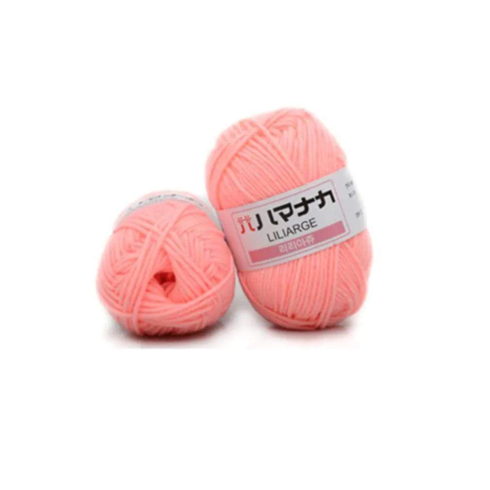 

4 Shares Combed Milk Cotton Yarn Comfortable Wool Blended Yarn Apparel Sewing Yarn Hand Knitting Scarf Hat Yarn