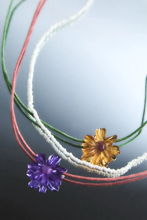 Цепочка Best Lady ZA с резиновыми маргаритками женская винтажное богемное ожерелье из