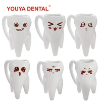 dentistry coffee mug ceramic cup diy facial expression tooth shape dental coffee mug creative water cups christmas dentist gifts
