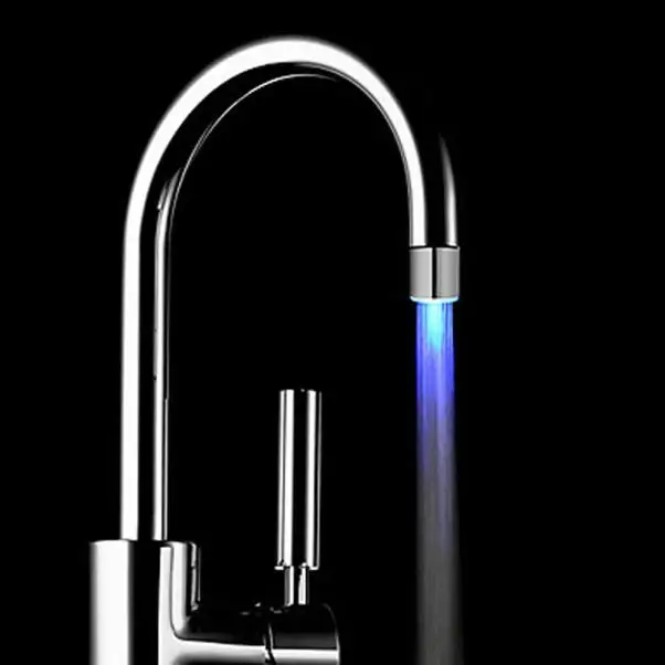 

Led Kitchen Faucet Creative Kitchen Sink Faucet Romantic 7 Color Change LED Light Shower Head Water Bath Home Bathroom Glow K903