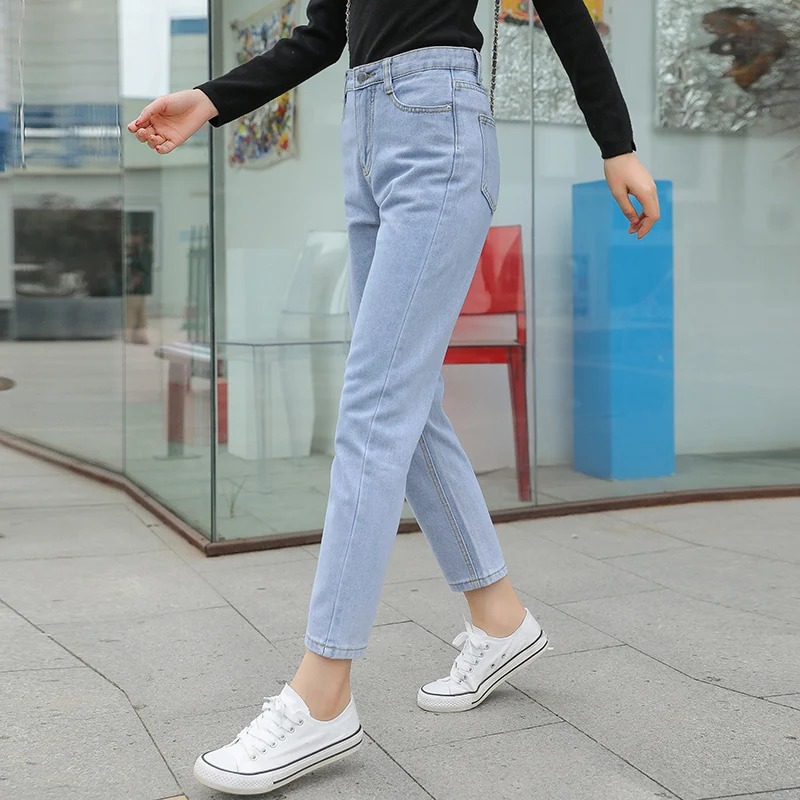 Fa8810 2019 новые осенние зимние женские модные повседневные джинсовые брюки джинсы с