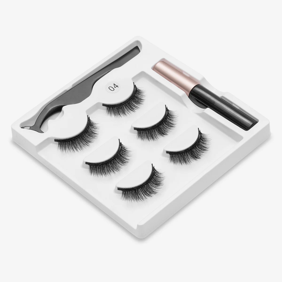 Набор магнитных ресниц 3 пары набор жидких подводок для глаз и пинцетов