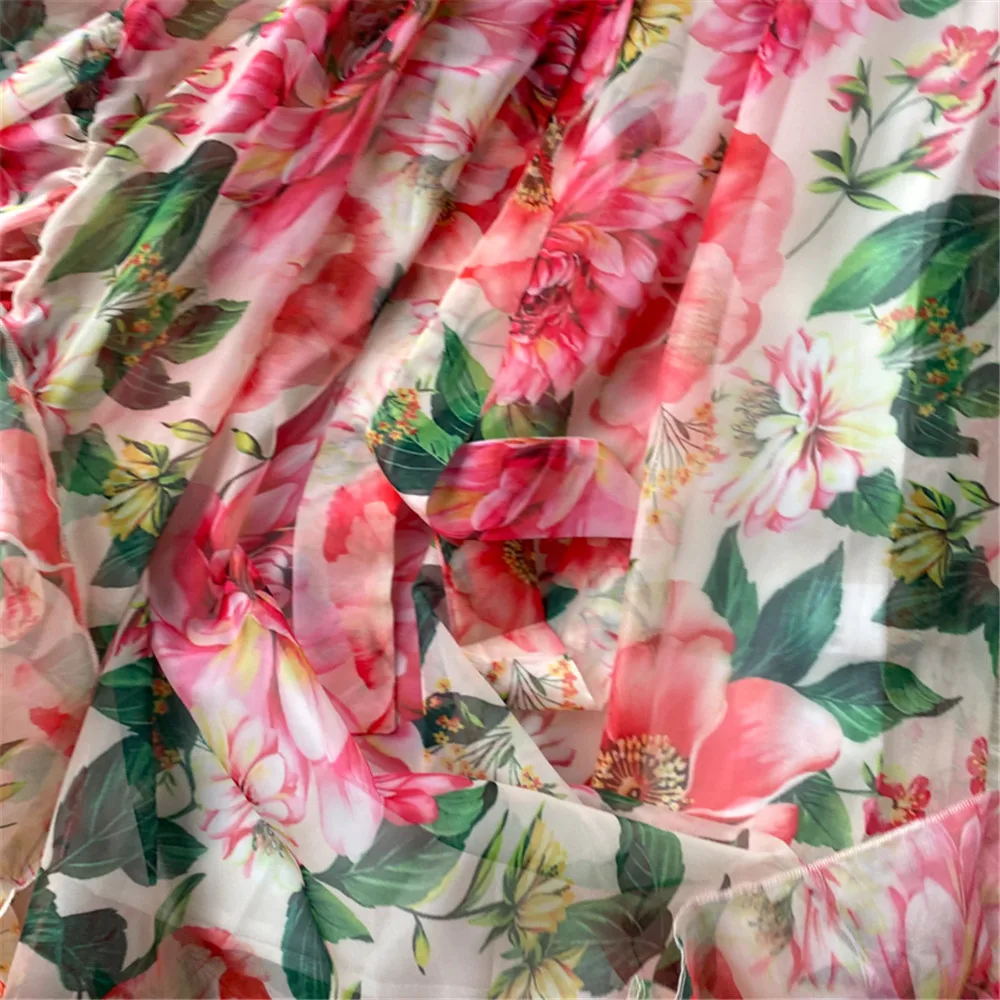 

Plus Size Floral Beach Women Dress Summer One Shoulder Ruffled Sleeve High Waist Elegant Long Dresses Female Clothes 2021